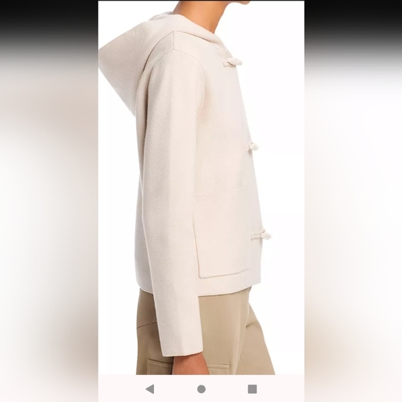 Sioni XL Cream Hooded Toggle Sweater Jacket - Picture 6 of 14